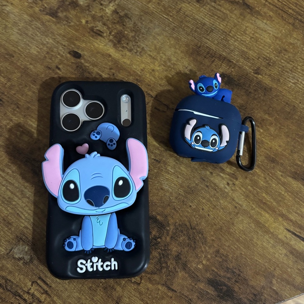 Stitch Iphone 17 pro case& Airpods 4 case